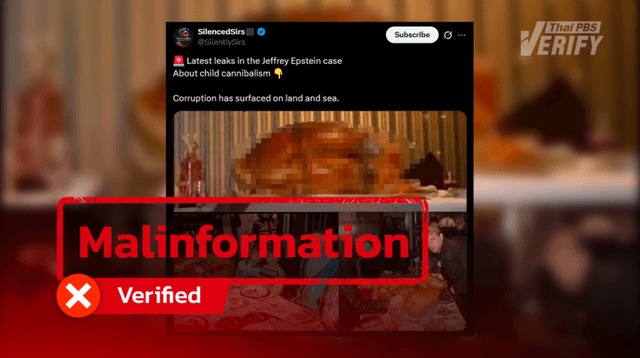 “Cannibalism party” in alleged “Epstein files” images revealed as footage from horror film