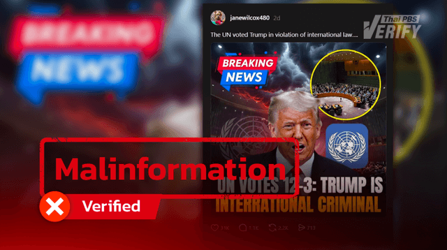 Online hoax on UN voting to label President Trump as international criminal
