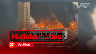 Ajman fruit market fire video in Dubai distorted as 2026 Iranian attack