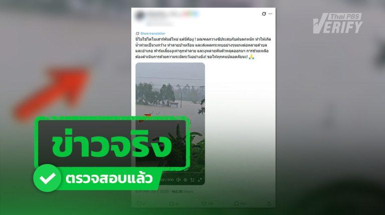 คลิปงูลอยน้ำ จากน้ำท่วมกว่างซี ประเทศจีน  เป็นคลิปจริงไม่ใช่ AI