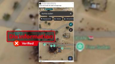 An image from Google Maps was claimed to show a mass killing in Sudan, but it actually shows a herd of cattle.