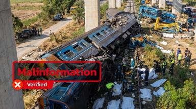 Viral Image On Crane Collapse on Train at Sikhio Appears to Be AI‑Generated, But Incident Is Real